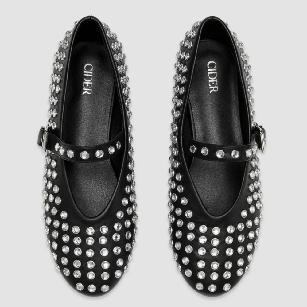 Cider crystal embellished ballet flats, size 41